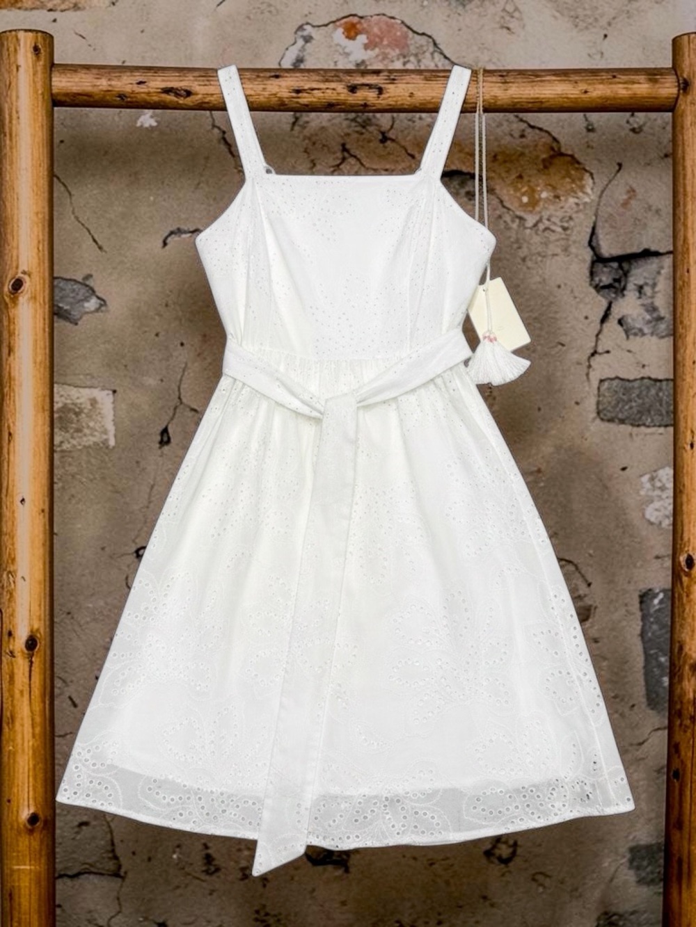 Calypso St. Barth White Eyelet Dress NWT | Boho Cottagecore Summer Size 10